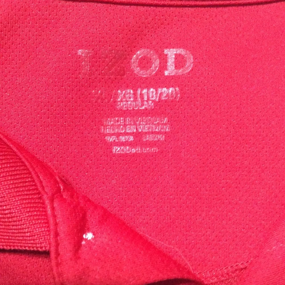 Red long sleeve Izod Polo Size Boys Xl - Picture 2 of 3
